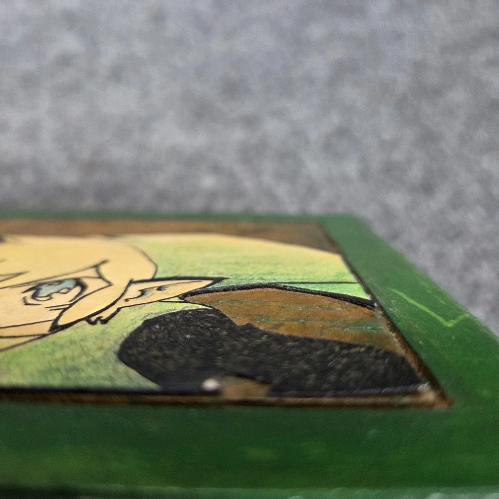 Nintendo The Legend of Zelda Link Hand Painted Wooden Trinket Box Art OOAK‎ Gift